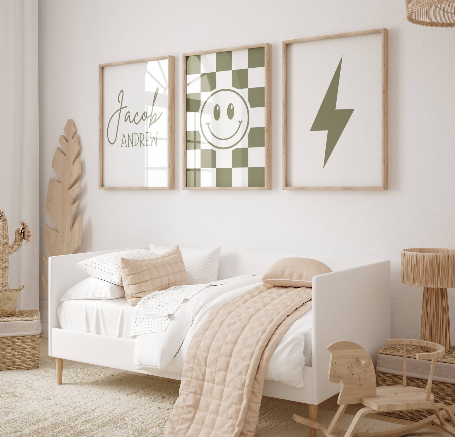 Set of 3 Boys / Girls Personalised Bedroom Prints