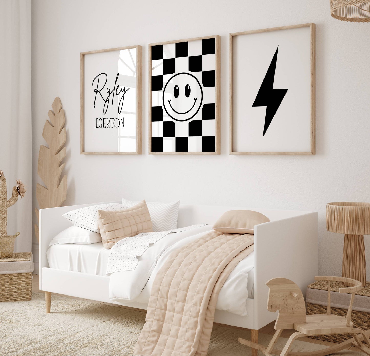 Set of 3 Boys / Girls Personalised Bedroom Prints