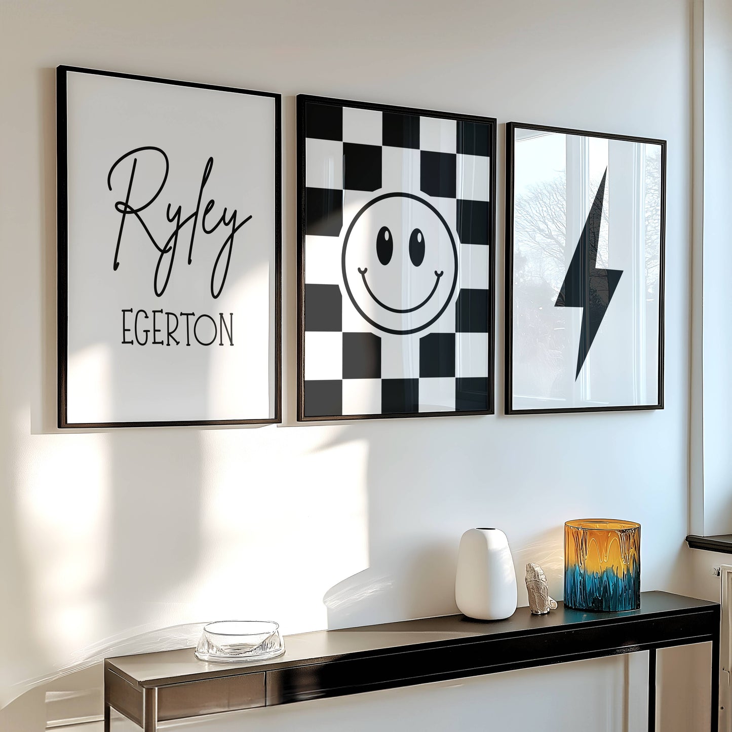 Set of 3 Boys / Girls Personalised Bedroom Prints