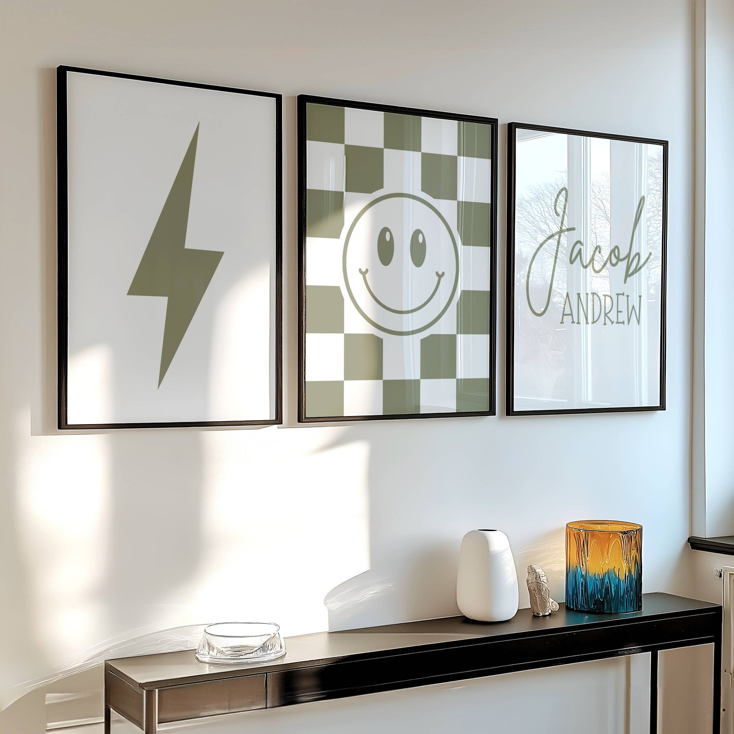 Set of 3 Boys / Girls Personalised Bedroom Prints
