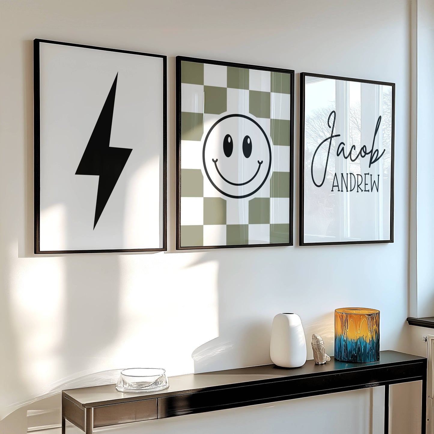 Set of 3 Boys / Girls Personalised Bedroom Prints