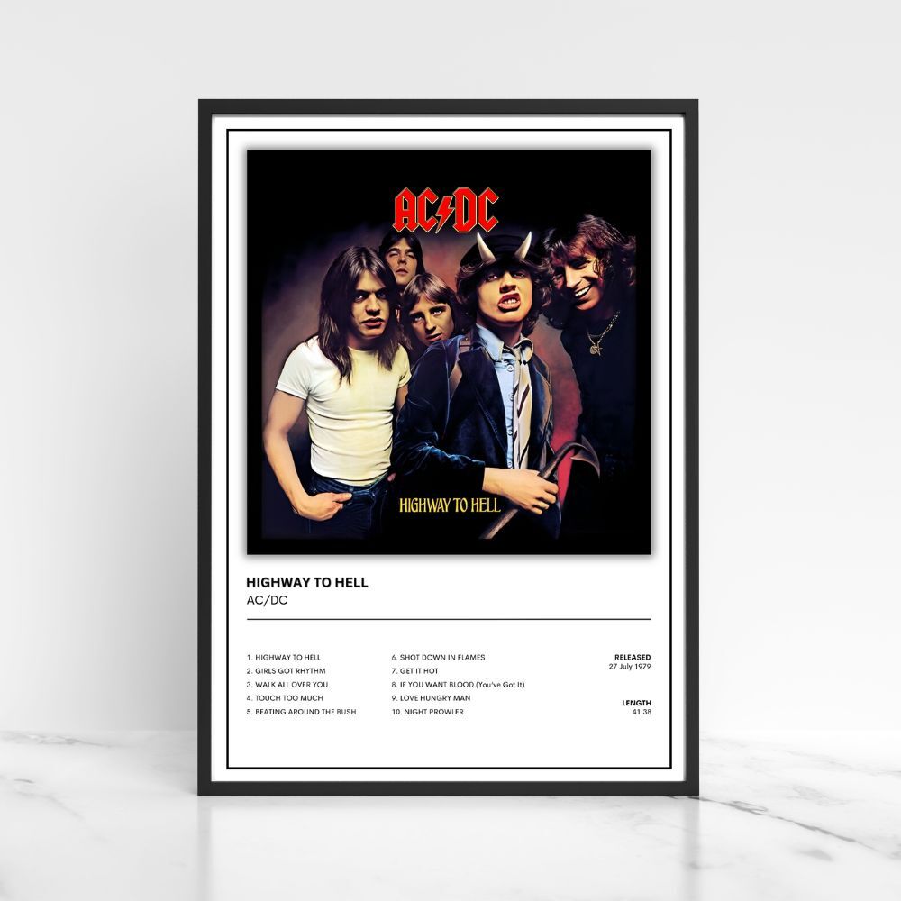 AC/DC Album Single Cover Music Poster / Music Gift A5 A4 A3