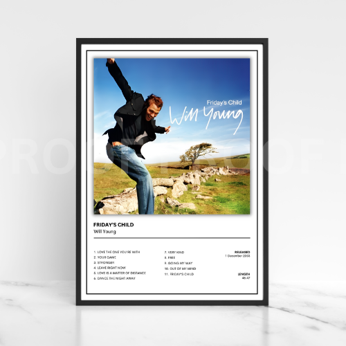 Will Young - Friday's Child Album Cover Music Poster / A5 A4 A3