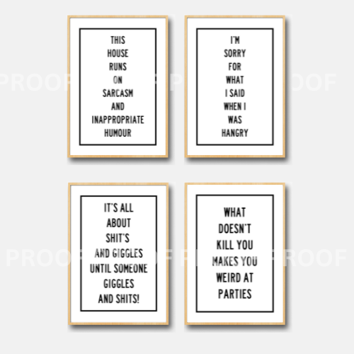 What Doesn't Kill You Makes you weird at Parties Funny Poster Art Quote A5 A4 A3