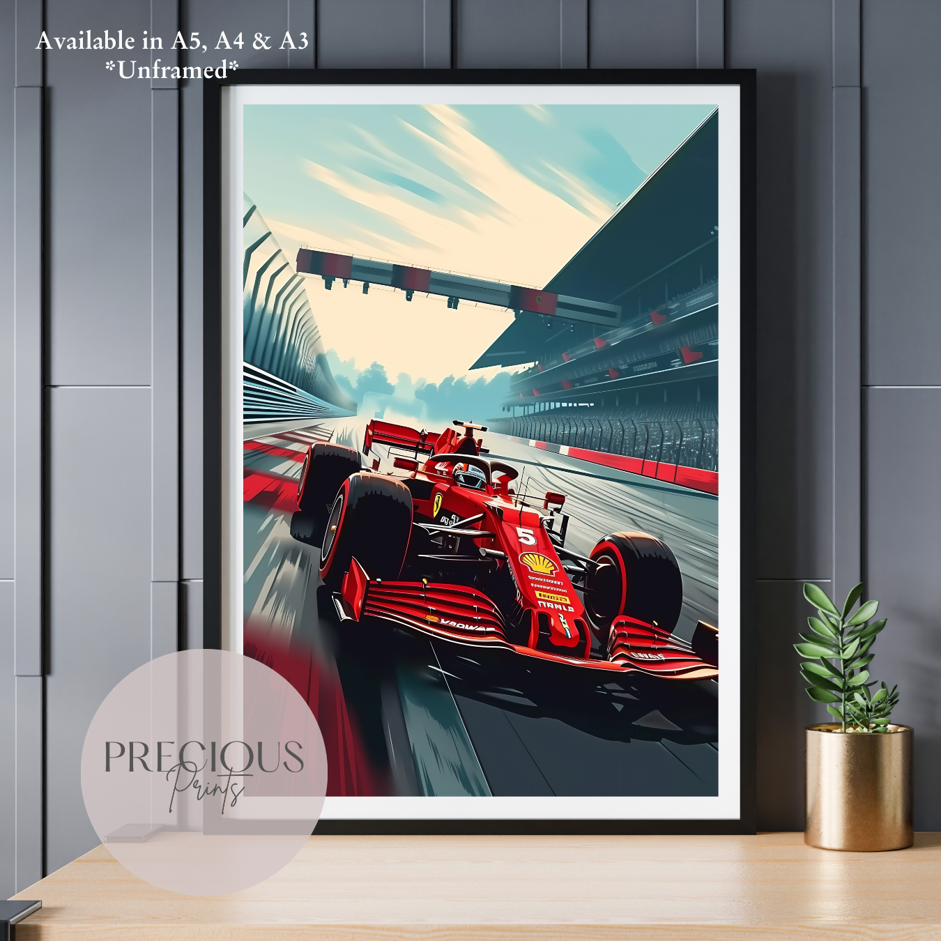 Formula 1 Race Car Wall Art Print Poster / A5 A4 A3 Unframed Classic Cars