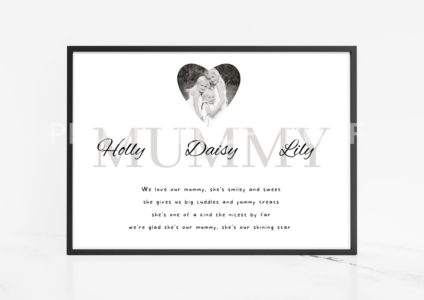 Personalised Family Print / Mothers Day / Grandma's Day / Family Print A5 A4 A3