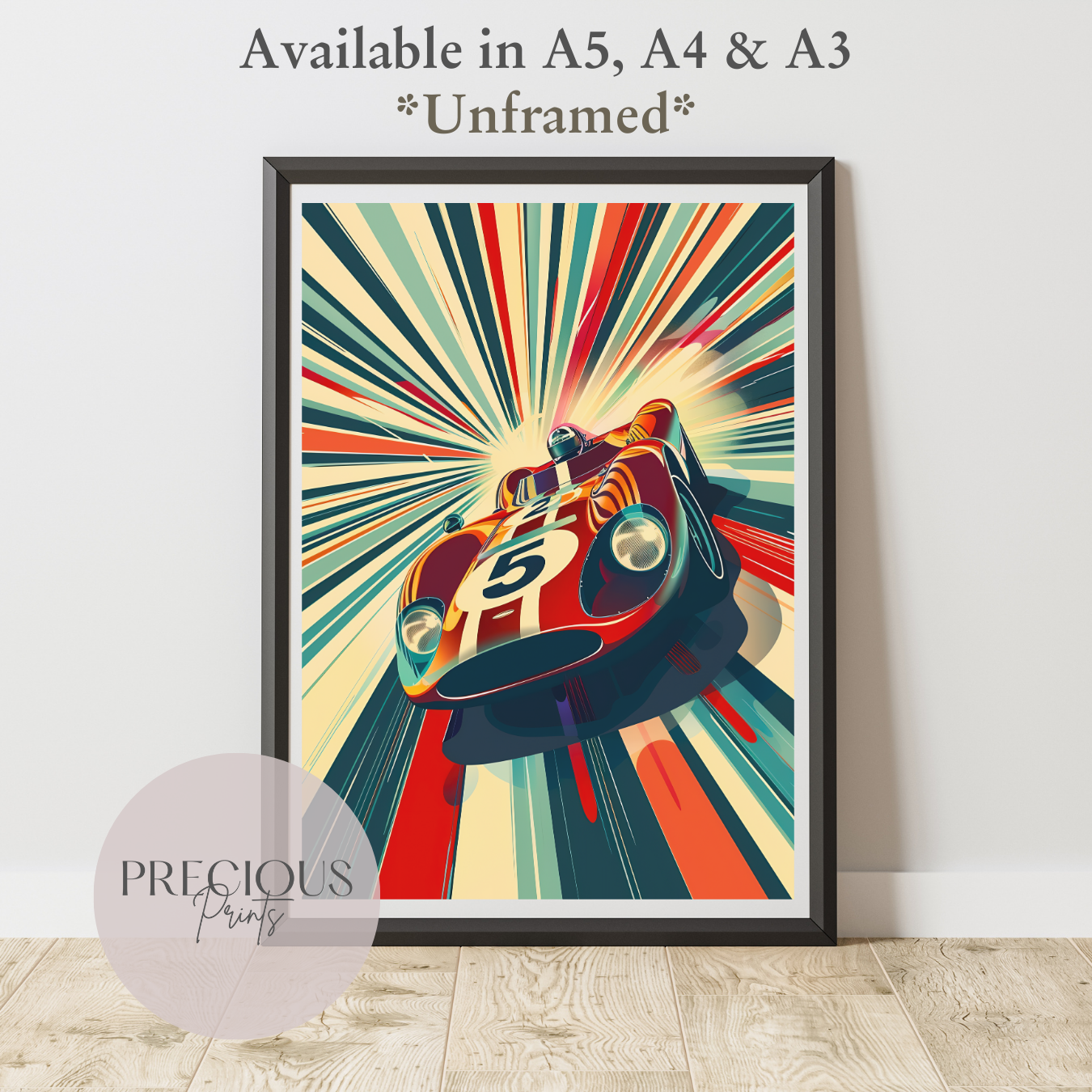Retro Sports Race Car Wall Art Print Poster / A5 A4 A3 Unframed Classic Cars