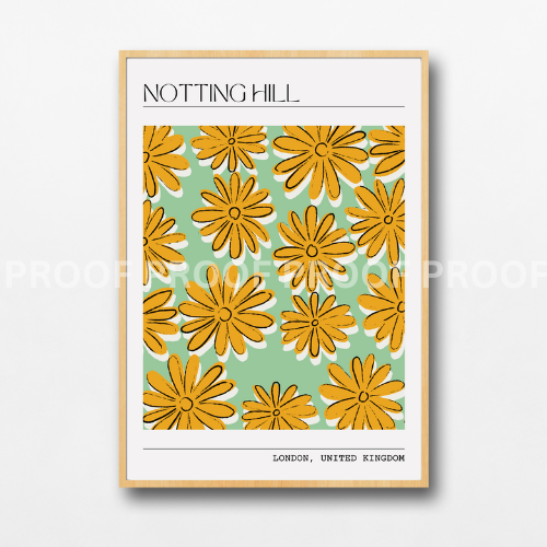 Retro London Street Town Art Fun Colourful Print Poster A5 A4 A3