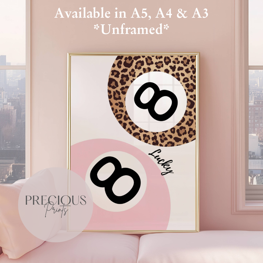 Set of 3 Trendy Preppy Prints Cheetah Leopard Eclectic Wall Art A5 A4 A3