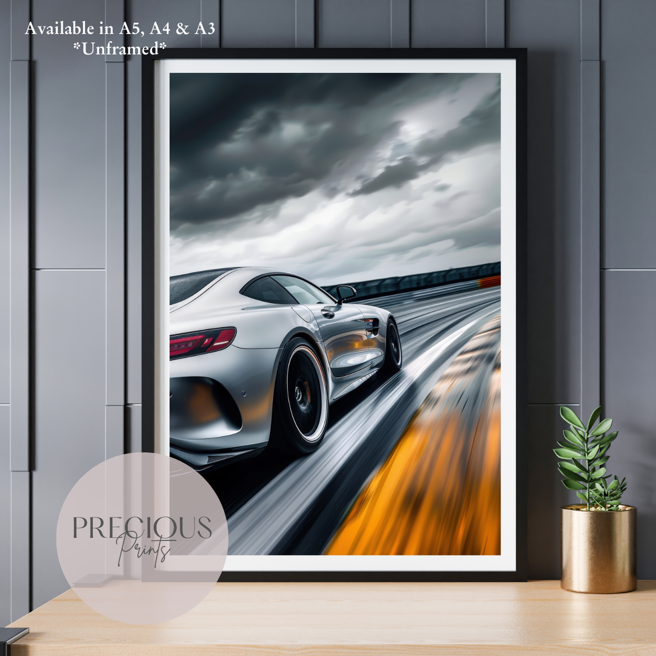 Mercedes AMG GT Sports Car Wall Art Print Poster / A5 A4 A3 Unframed