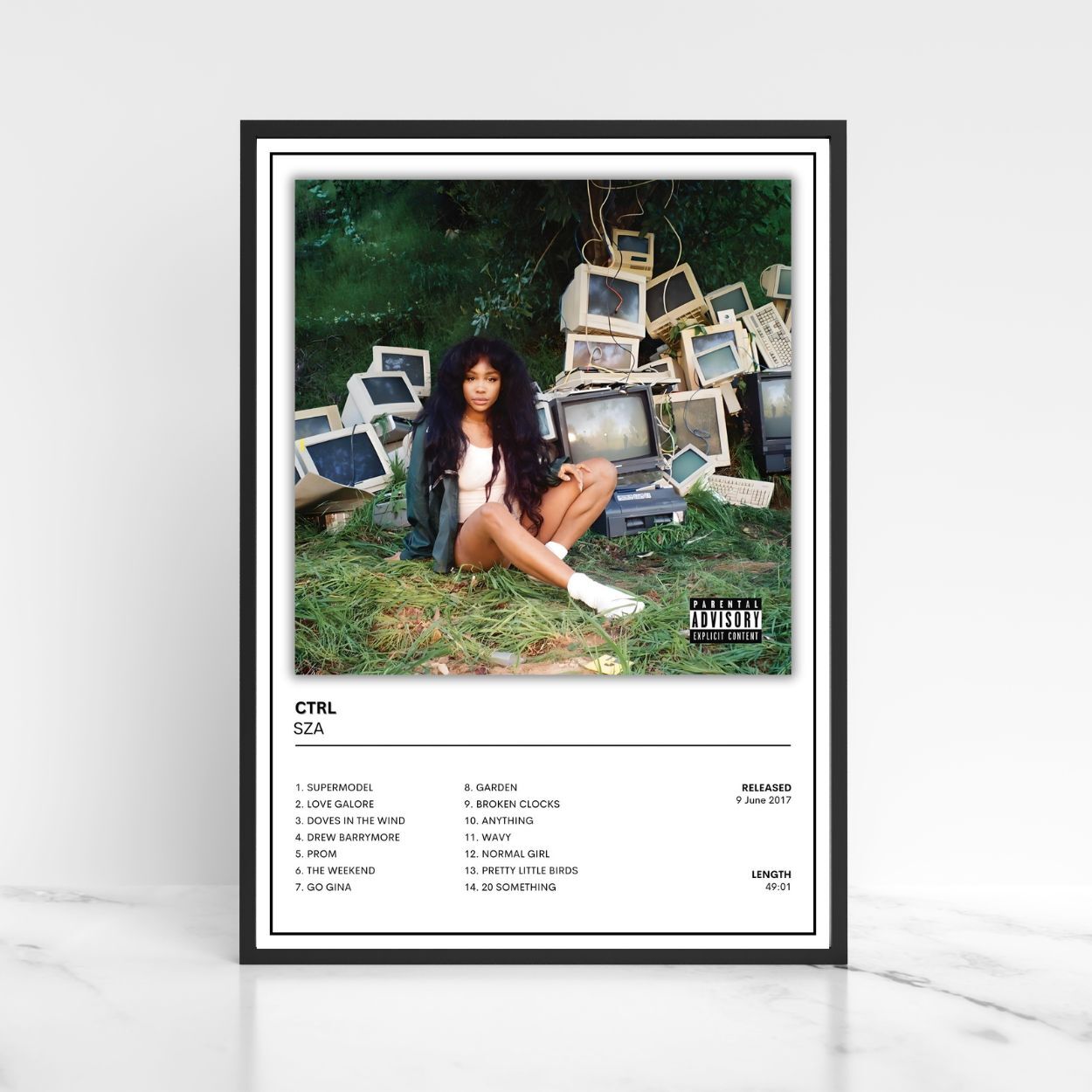 SZA Full Collection Album Poster Unframed A5 A4 A3
