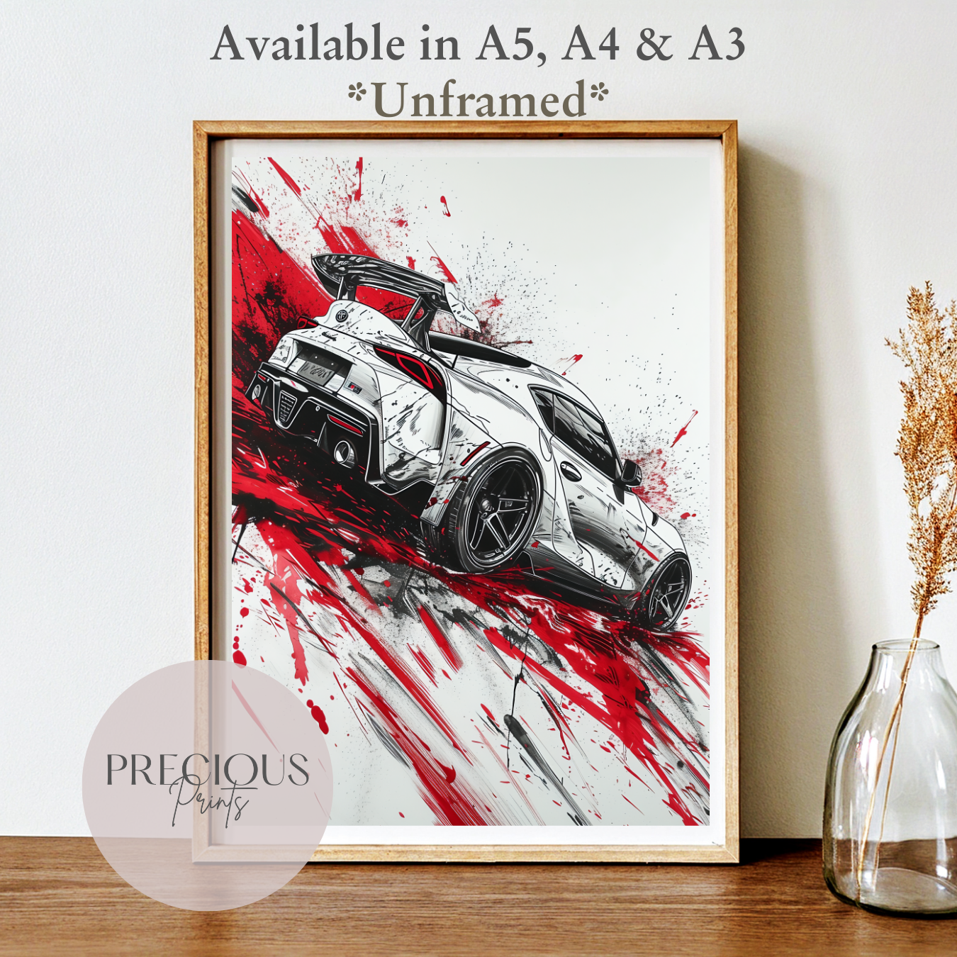 Toyota Supra Sports Car Wall Art Print Poster / A5 A4 A3 Unframed Classic Car