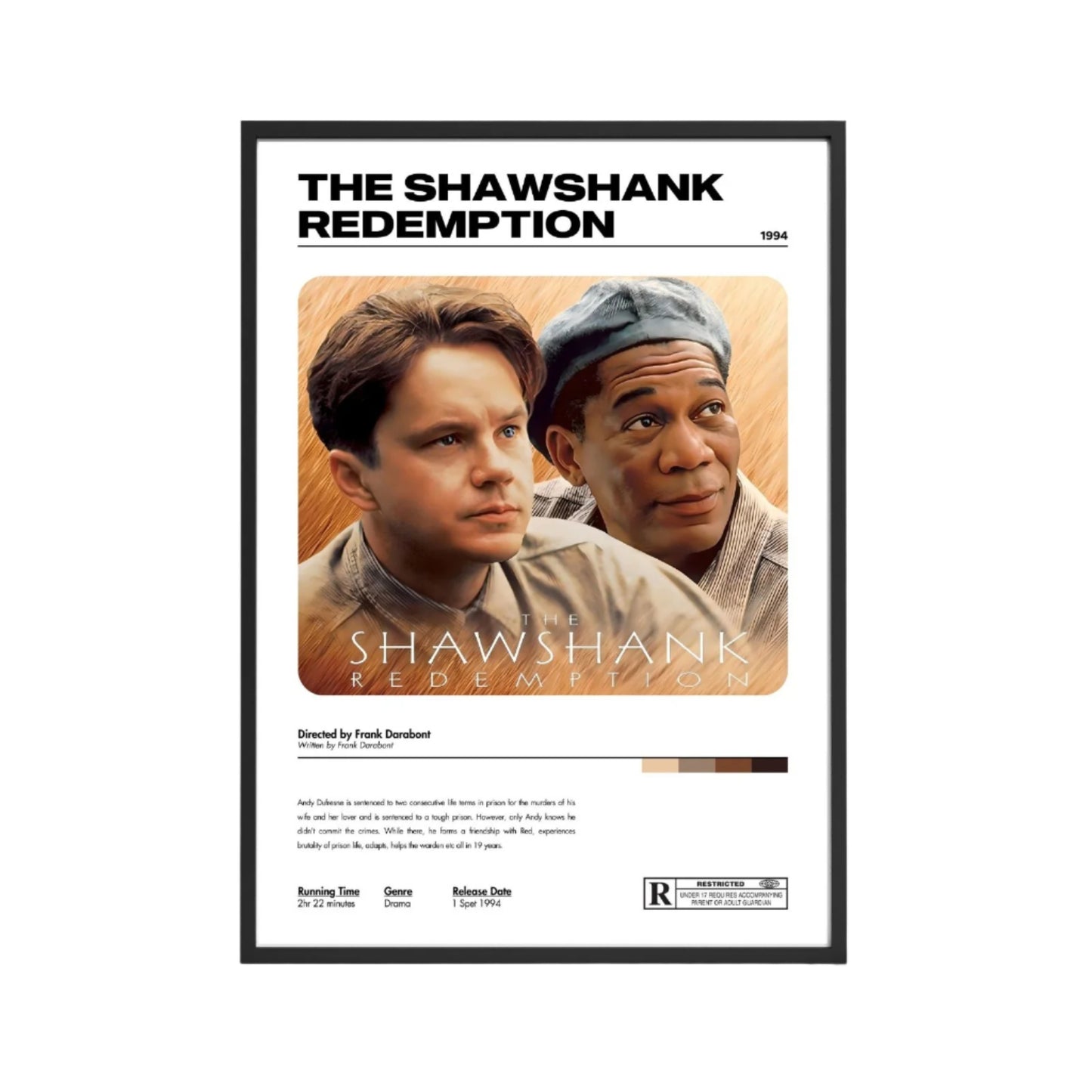 The Shawshank Redemption Movie Poster A5 A4 A3 Unframed High Gloss Print