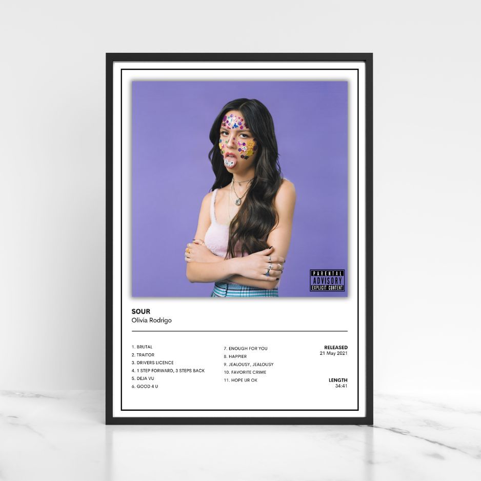 Olivia Rodrigo Music Album Cover Poster - Music Gift A5 A4 A3