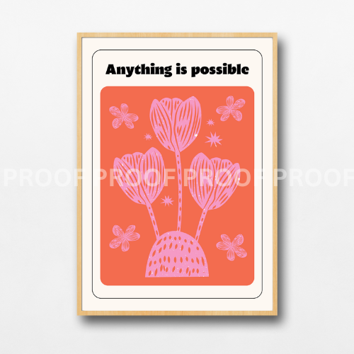 Inspirational Motivational Retro Minimal Modern Art Poster A5 A4 A3