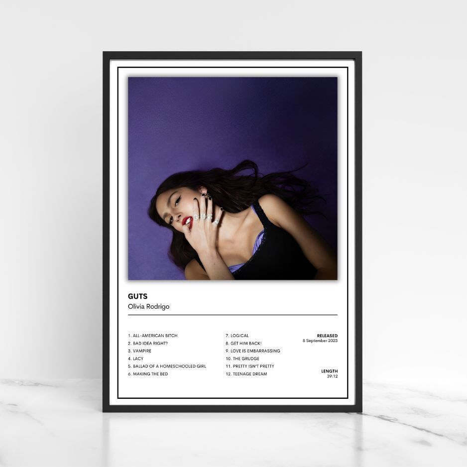 Olivia Rodrigo Music Album Cover Poster - Music Gift A5 A4 A3