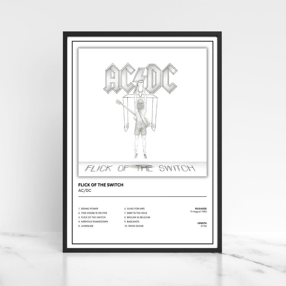 AC/DC Album Single Cover Music Poster / Music Gift A5 A4 A3