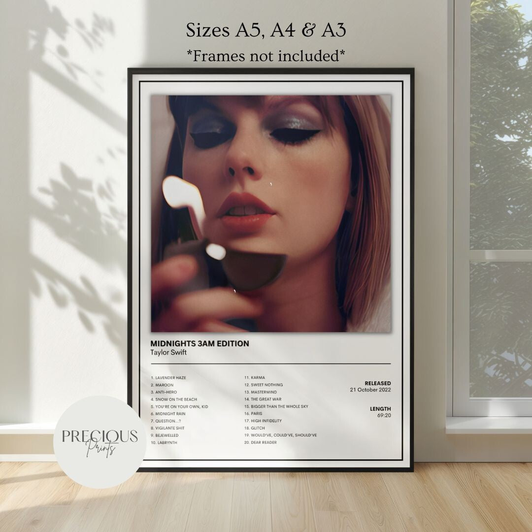 Taylor Swift Full Collection Album Cover Posters A5 A4 A3 Unframed Music Print