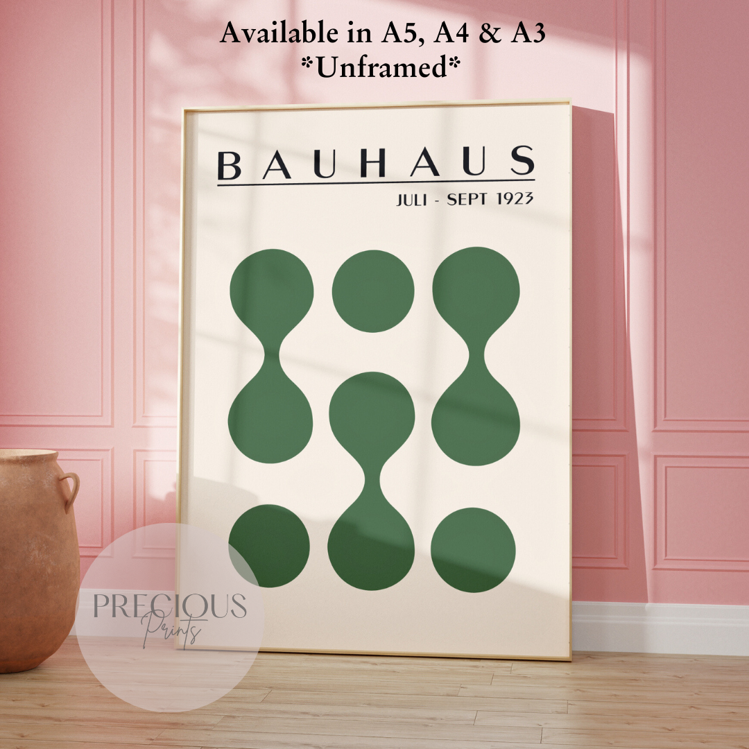 Sage Green Bauhaus Print A5 A4 A3 Art Exhibition Sage Green Poster