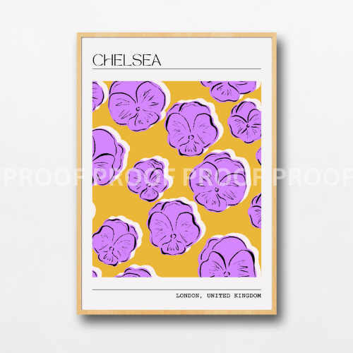 Retro London Street Town Art Fun Colourful Print Poster A5 A4 A3