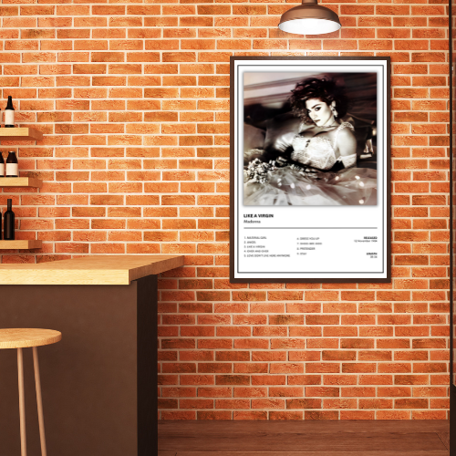 Madonna Like a Virgin Album Cover Music Poster / A5 A4 A3