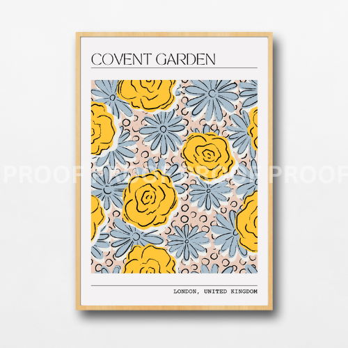 Retro London Street Town Art Fun Colourful Print Poster A5 A4 A3