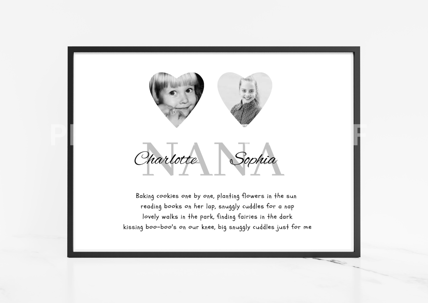 Personalised Family Print / Mothers Day / Grandma's Day / Family Print A5 A4 A3