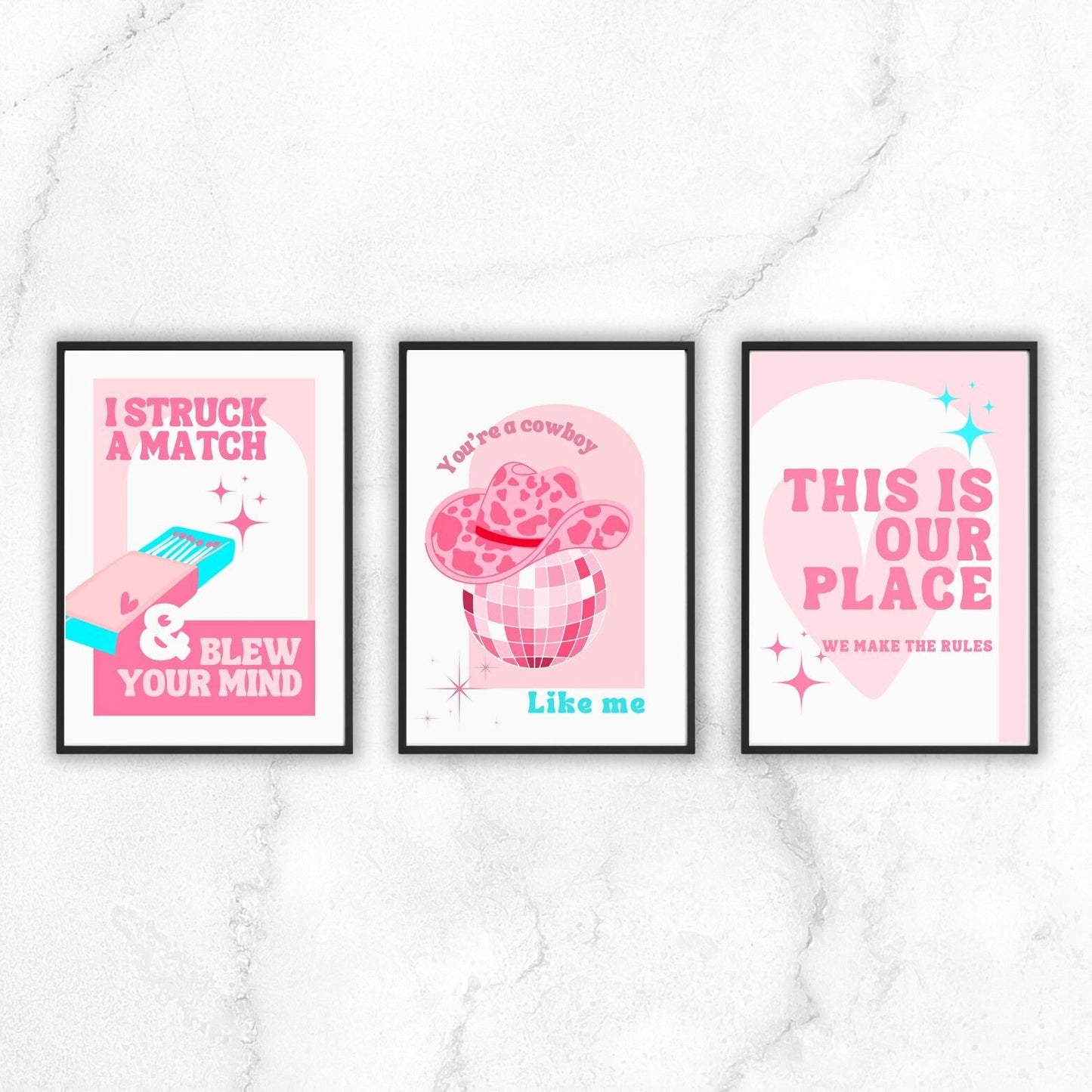 Set of Taylor Swift Prints A5 A4 A3 Unframed Swiftie Preppy Wall Art