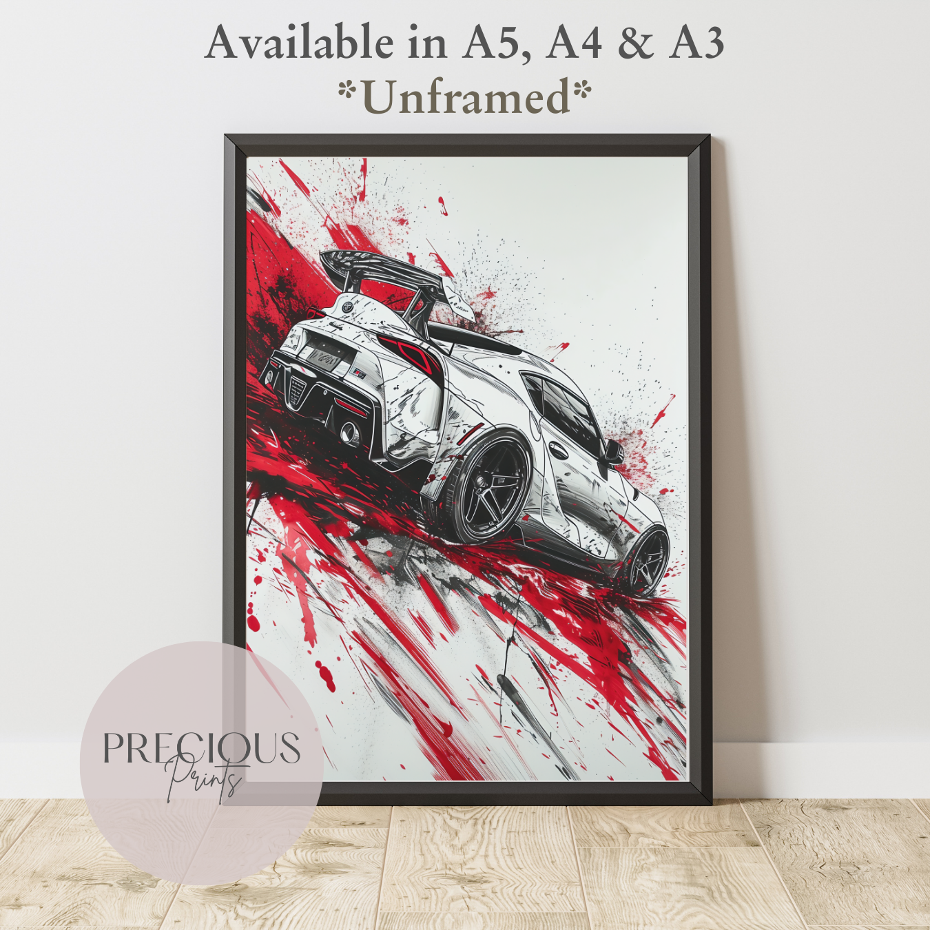 Toyota Supra Sports Car Wall Art Print Poster / A5 A4 A3 Unframed Classic Car