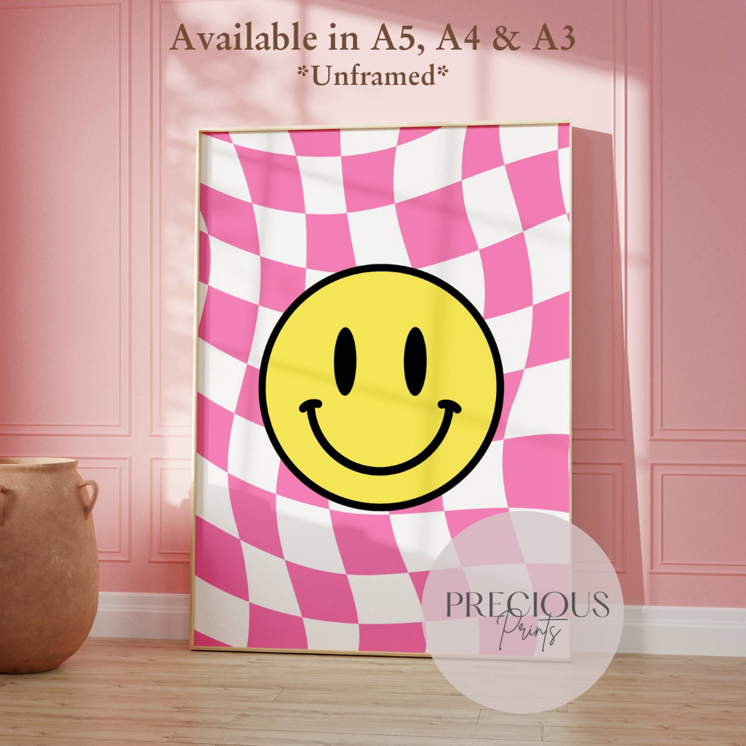 Set of 3 Smiley Preppy Prints / Motivational Poster / Collage Preppy Poster