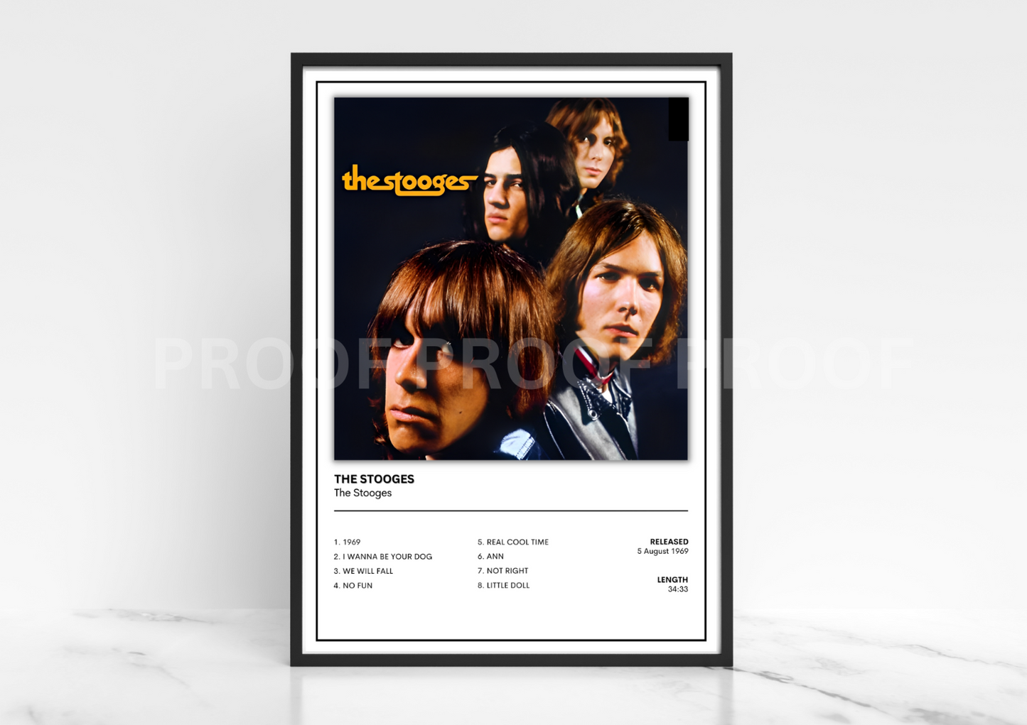 The Stooges Album Singles Cover Music Poster / Music Gift / Christmas Gift