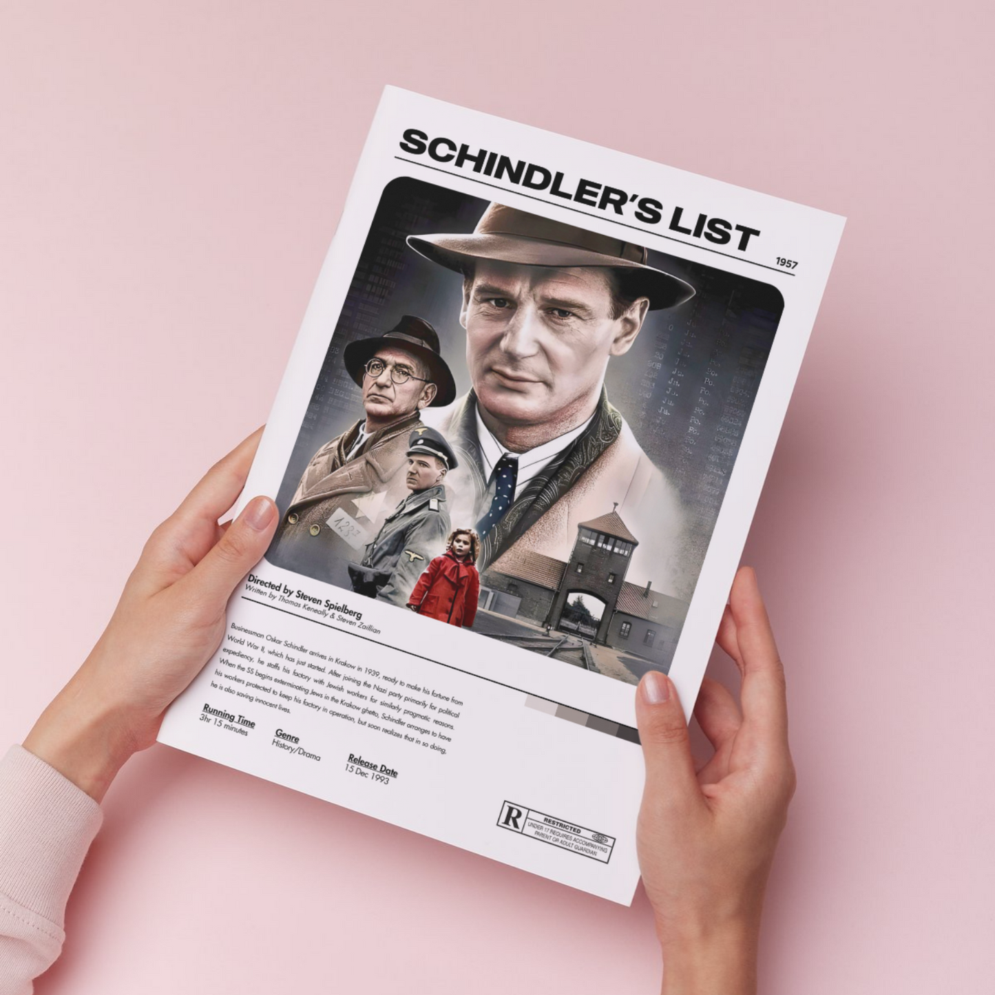 Schindlers List Movie Poster A5 A4 A3 Unframed High Gloss Print