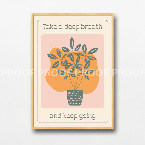 Inspirational Motivational Retro Minimal Modern Art Poster A5 A4 A3