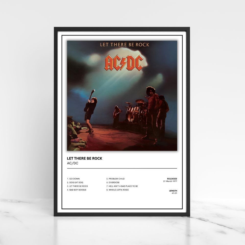 AC/DC Album Single Cover Music Poster / Music Gift A5 A4 A3