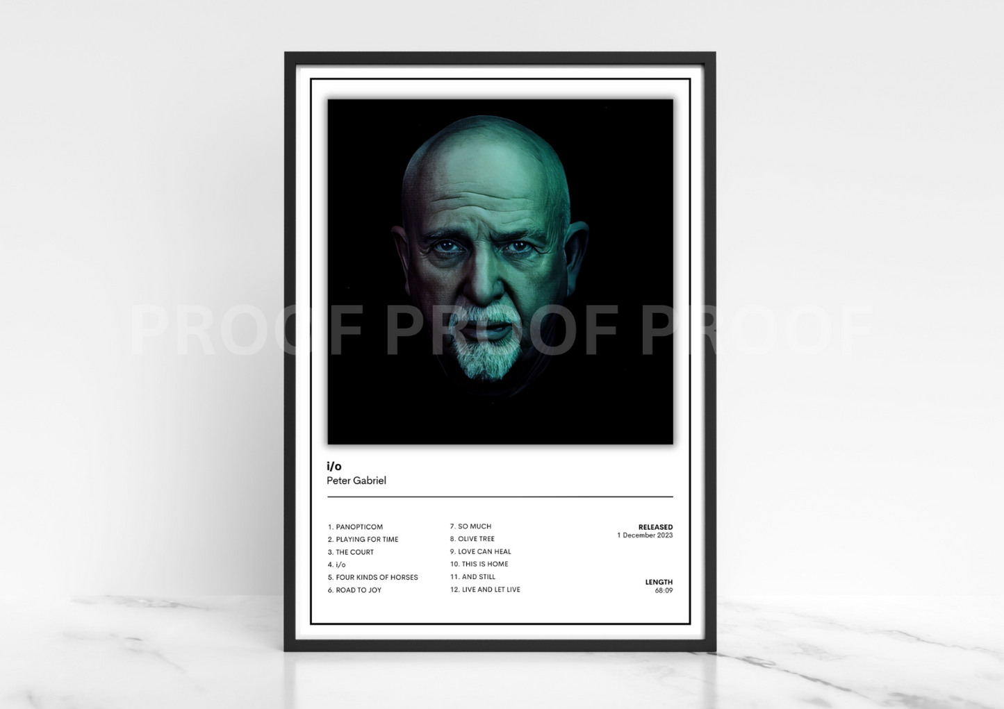 Peter Gabriel i/o Album Single Cover Poster / Music Gift / Music Legend A5 A4 A3