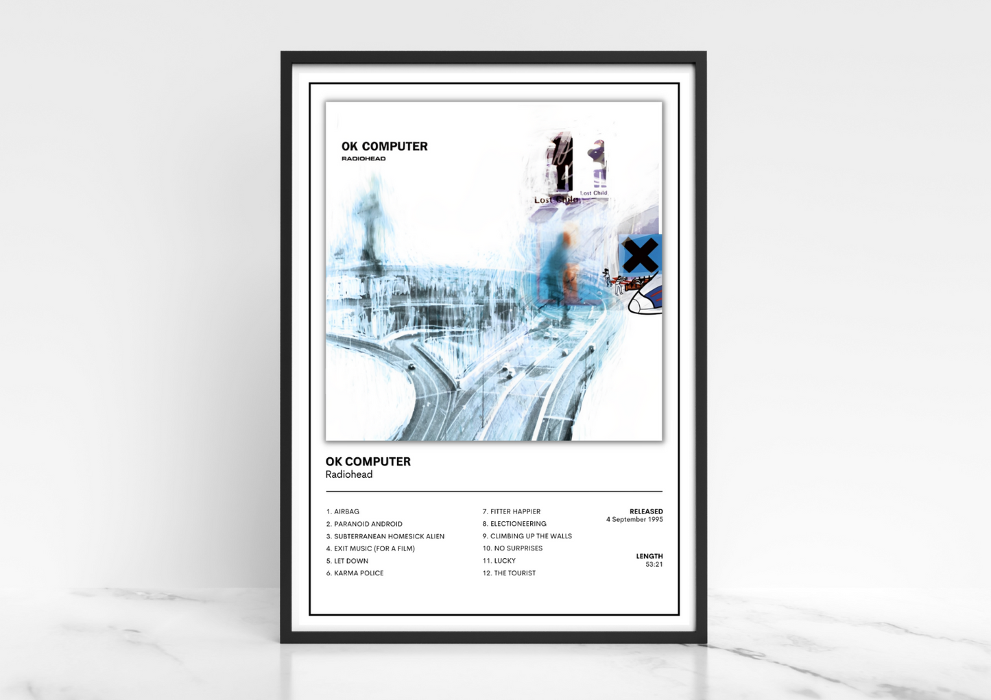 Radiohead Album Cover Poster / Ok Computer / Music Poster / A3 A4 A5