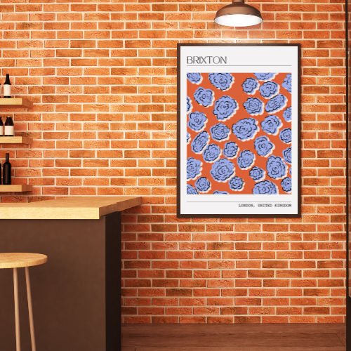 Retro London Street Town Art Fun Colourful Print Poster A5 A4 A3