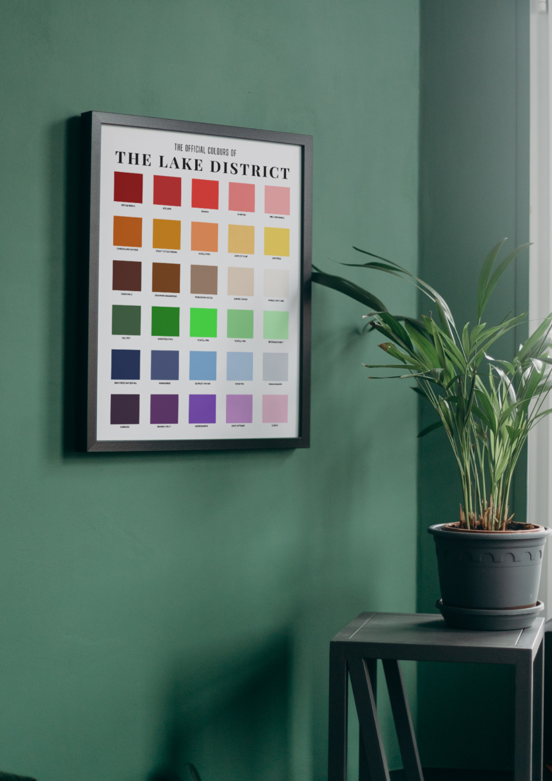 The Official Colour Chart of The Lake District Poster / A3 A4 A5