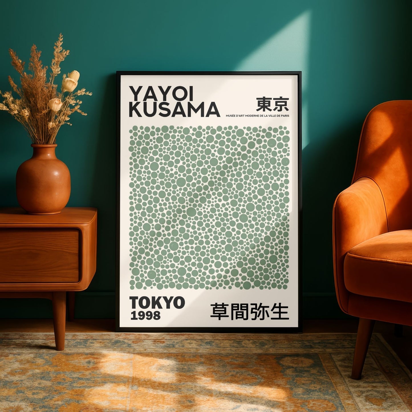 Yayoi Kusama Green Dots Spots Poster