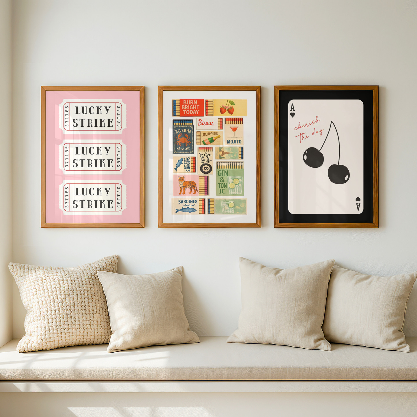 Set of 3 Retro Wall Art Prints