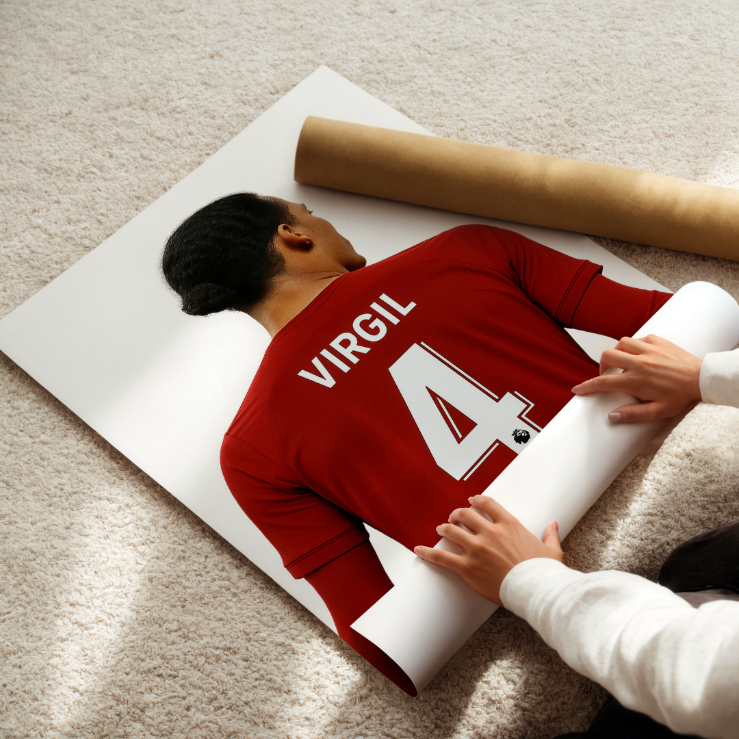 Set of 3 Personalised Virgil Van Dijk Liverpool FC Prints