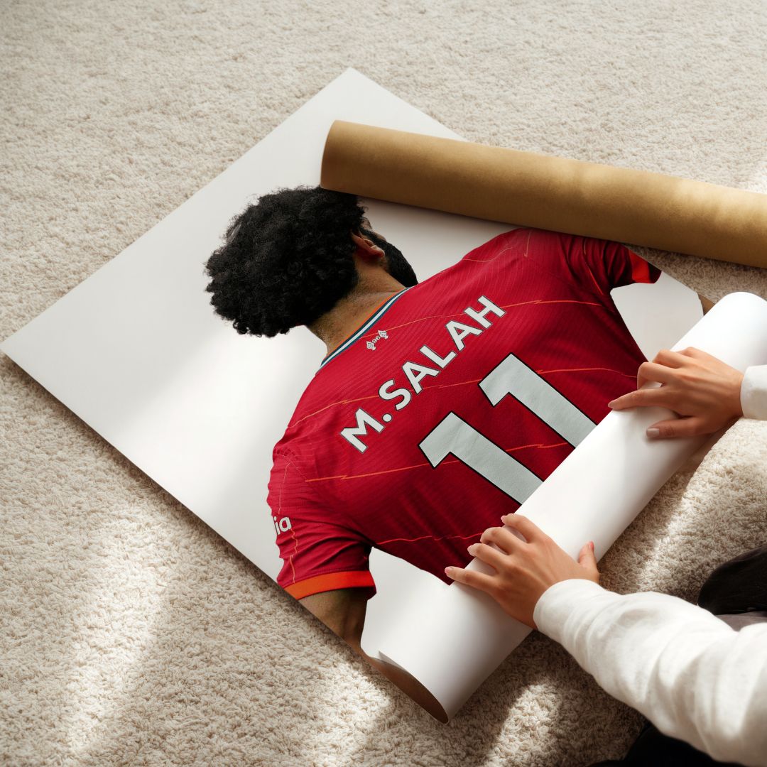 Set of 3 Personalised Mo Salah Liverpool FC Prints Football Prints A5 A4 A3