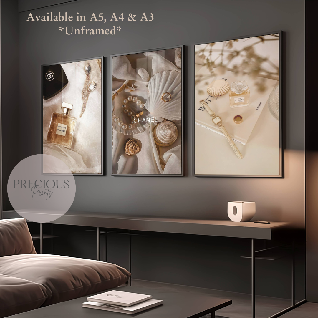 Set of 3 Stylish Fashion Feminine Prints