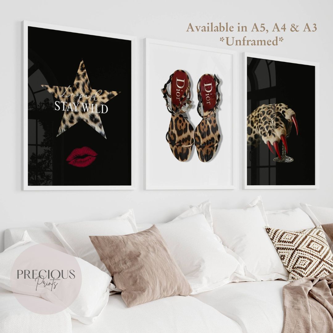 Set of 3 Leopard Prints