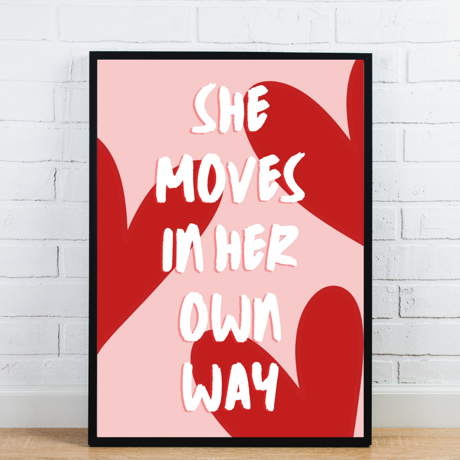 She Moves In Her Own Way - The Kooks Lyrics Poster