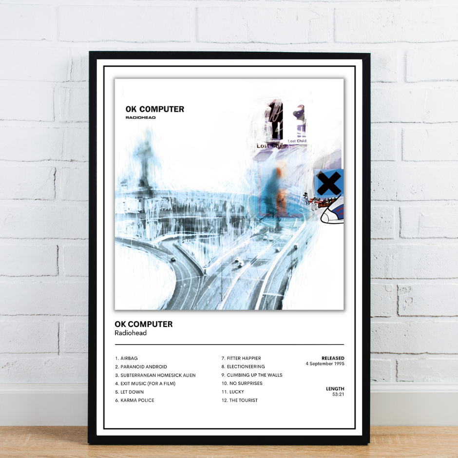 Radiohead Album Cover Poster / Ok Computer / Music Poster
