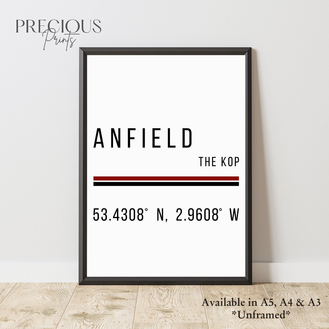 Set of 3 Personalised Virgil Van Dijk Liverpool FC Prints