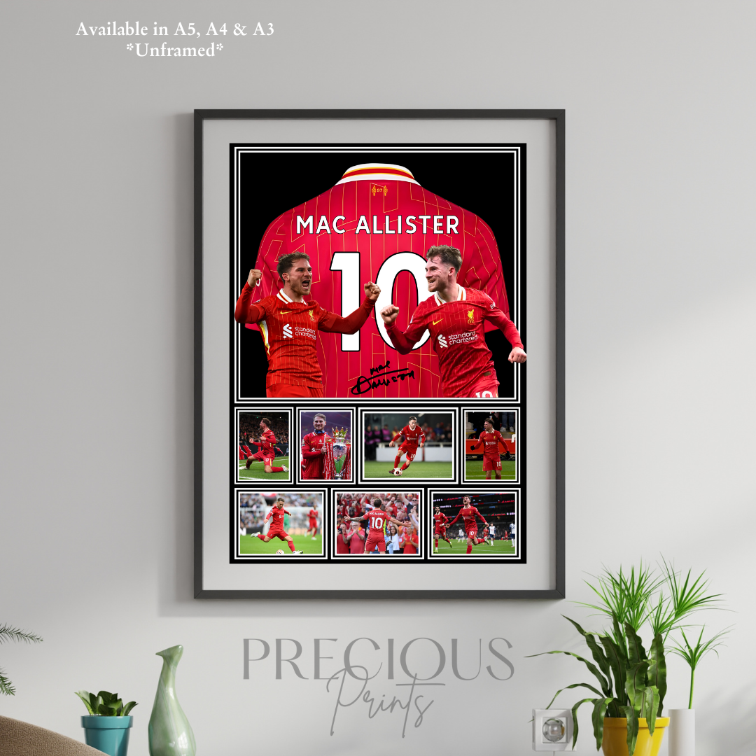 Mac Allister Print / Football Legends Poster / Football Gift