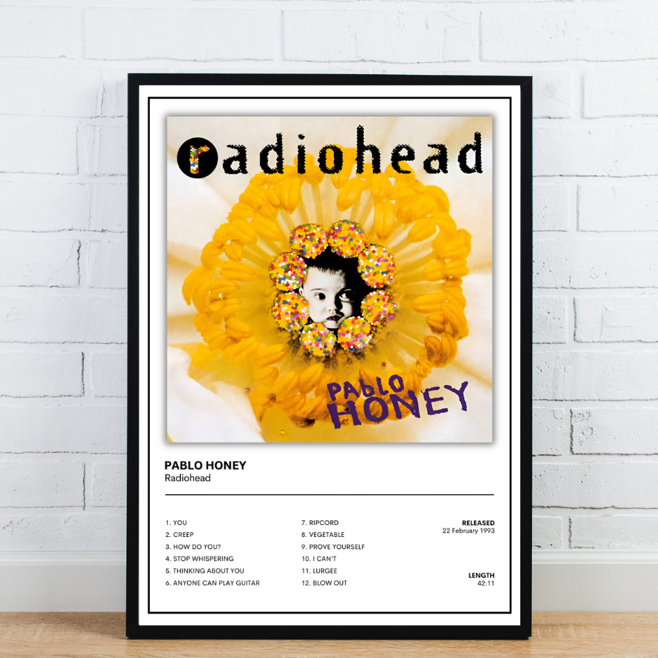 Radiohead Album Cover Poster / Pablo Honey / Music Poster