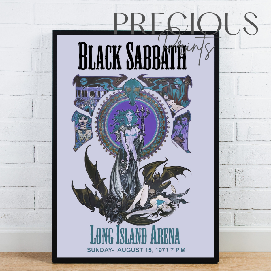 Black Sabbath Concert Flyer Poster / Long Island Arena 1971